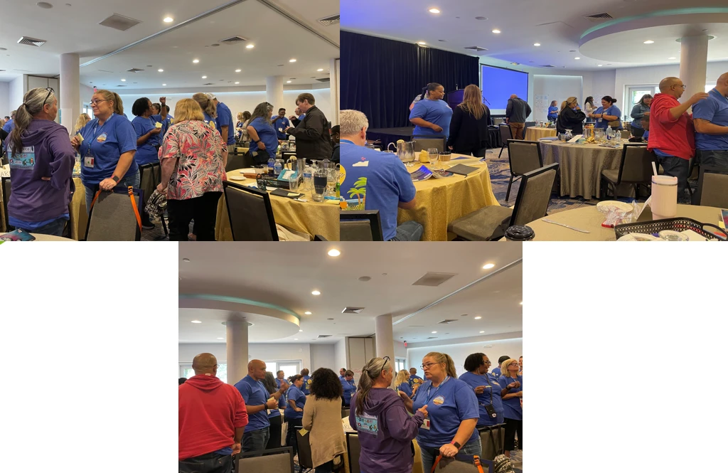 Educators collaborating at a professional development event